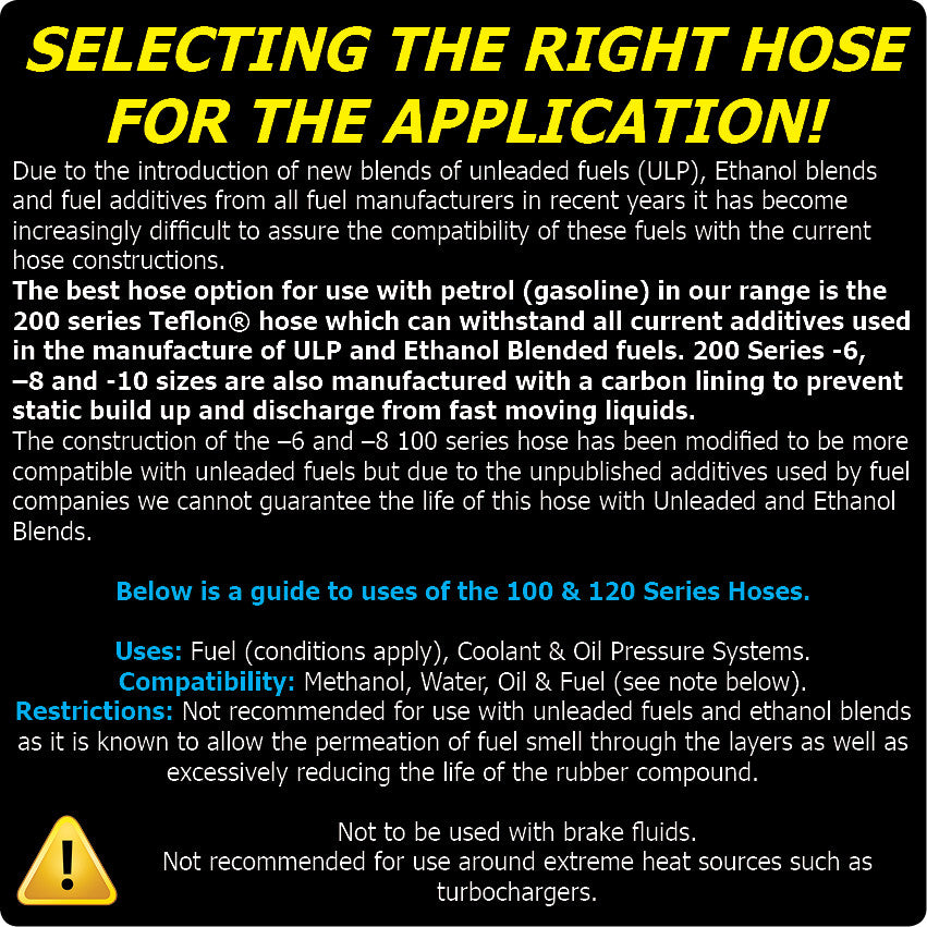 Speedflow choosing the right hose for job
