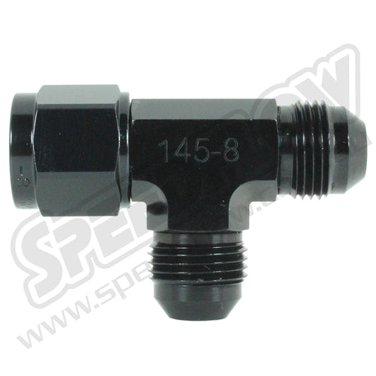 Speedflow AN Tee- Female swivel on run in Black