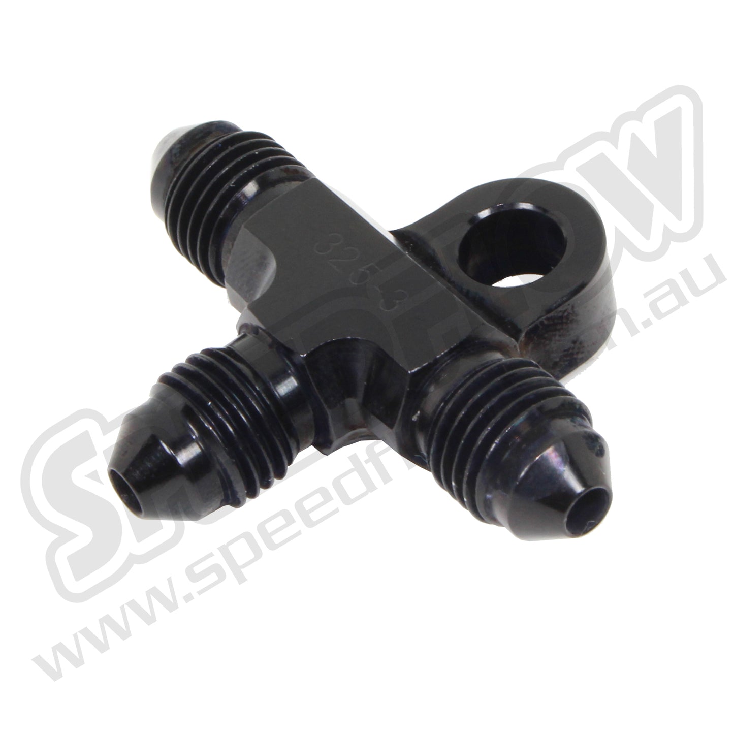 Speedflow -3 Male TEE with Bracket, Black