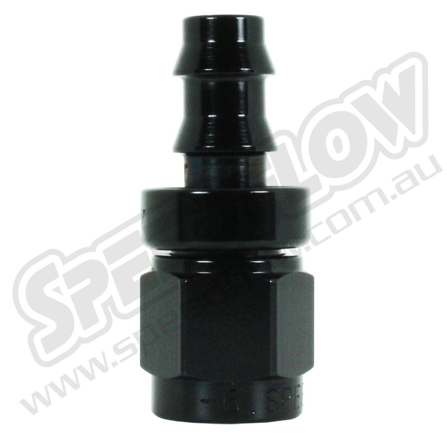 Speedflow Pushlock Hose Ends, 400 Series. Straight. To suit Rubber hose.