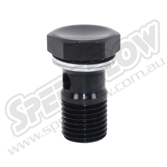 Speedflow Metric Banjo Bolts- (14.5 Banjo). Black bolt