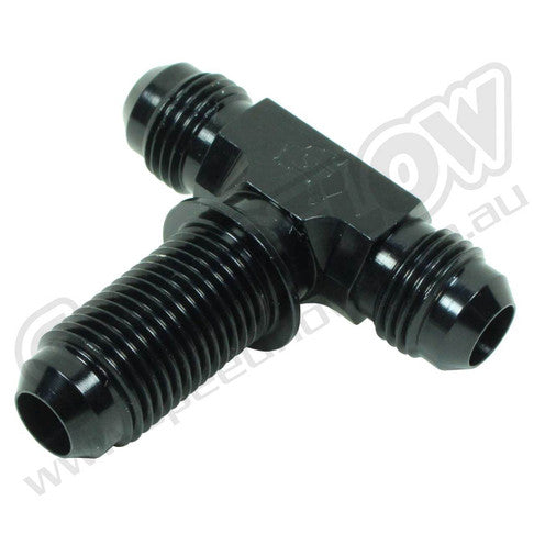 Speedflow Alloy AN BULKHEAD TEE ON BRANCH in Black