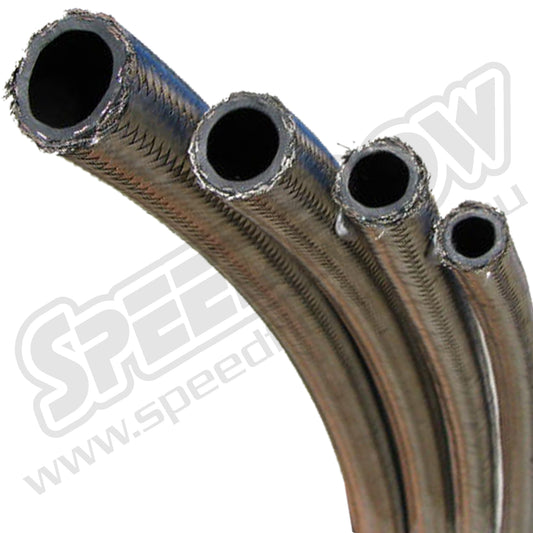 Stainless Steel Braided Hose, 100 series. Rubber Inner