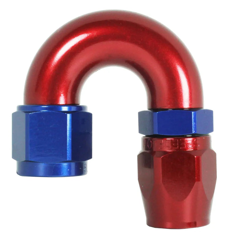 Speedflow 180 Degree Hose ends to suit stainless braided hose, 100 series hose