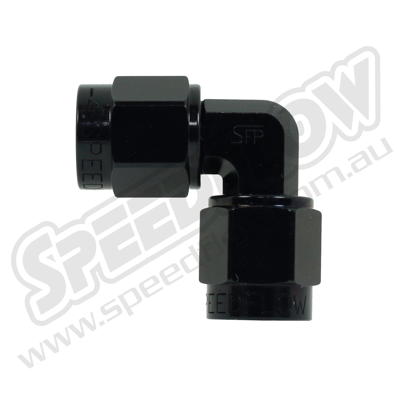 Speedflow Female Swivel Adaptors- Female/Female 90 Degree's in Black