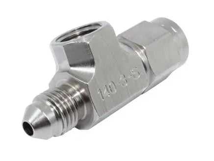 Speedflow Female-Male Flare Adapter fitting with 1/8" NPT Port in Steel