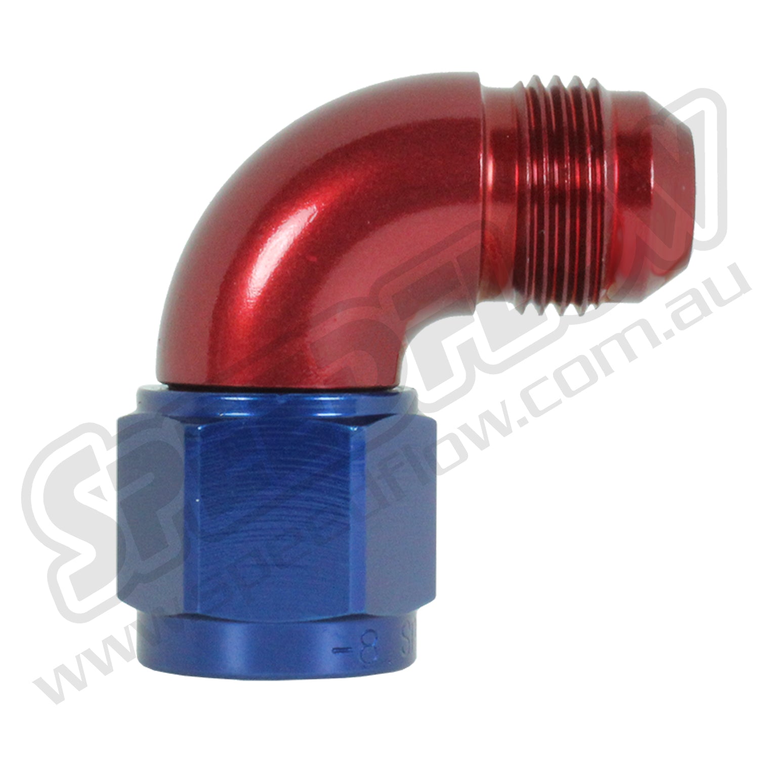 Speedflow Female Swivel Adaptor 90 degree fittings- Female/Male in Red/Blue