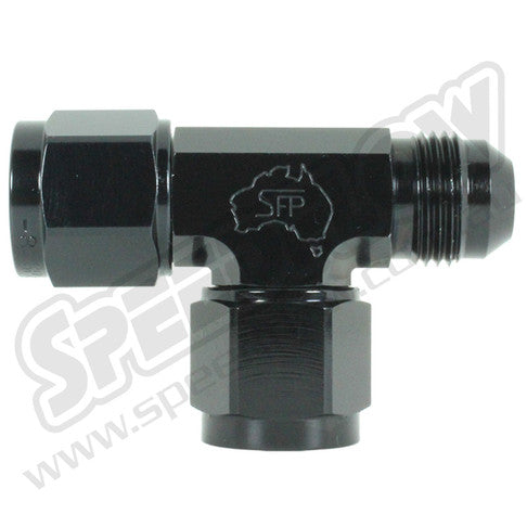 Speedflow AN Swivel Aluminium Swivel Tee, , Male on The Run in Black