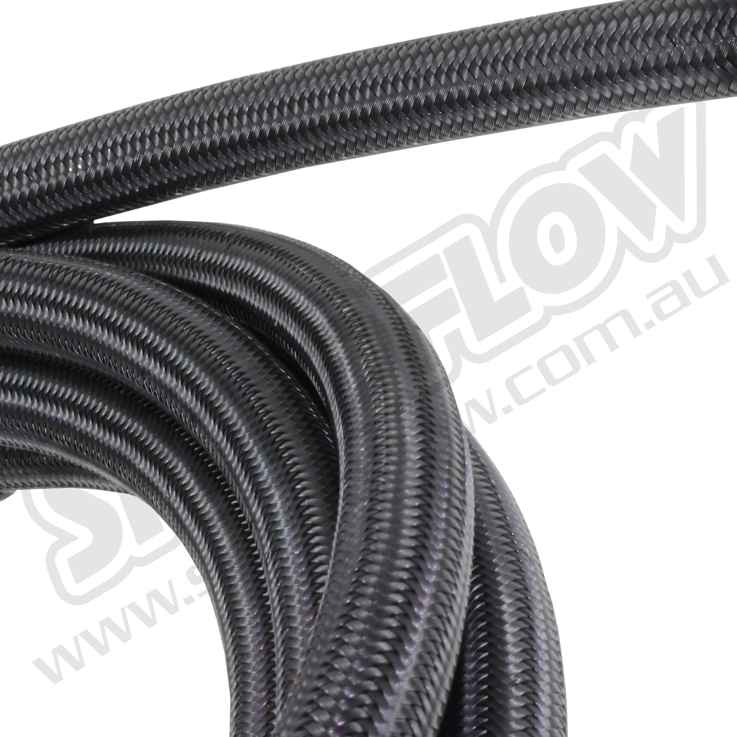 Speedflow Stainless Braided teflon hose. 200 series in Black