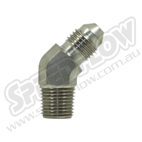 Speedflow Male NPT Flare Adapters 45° - Steel