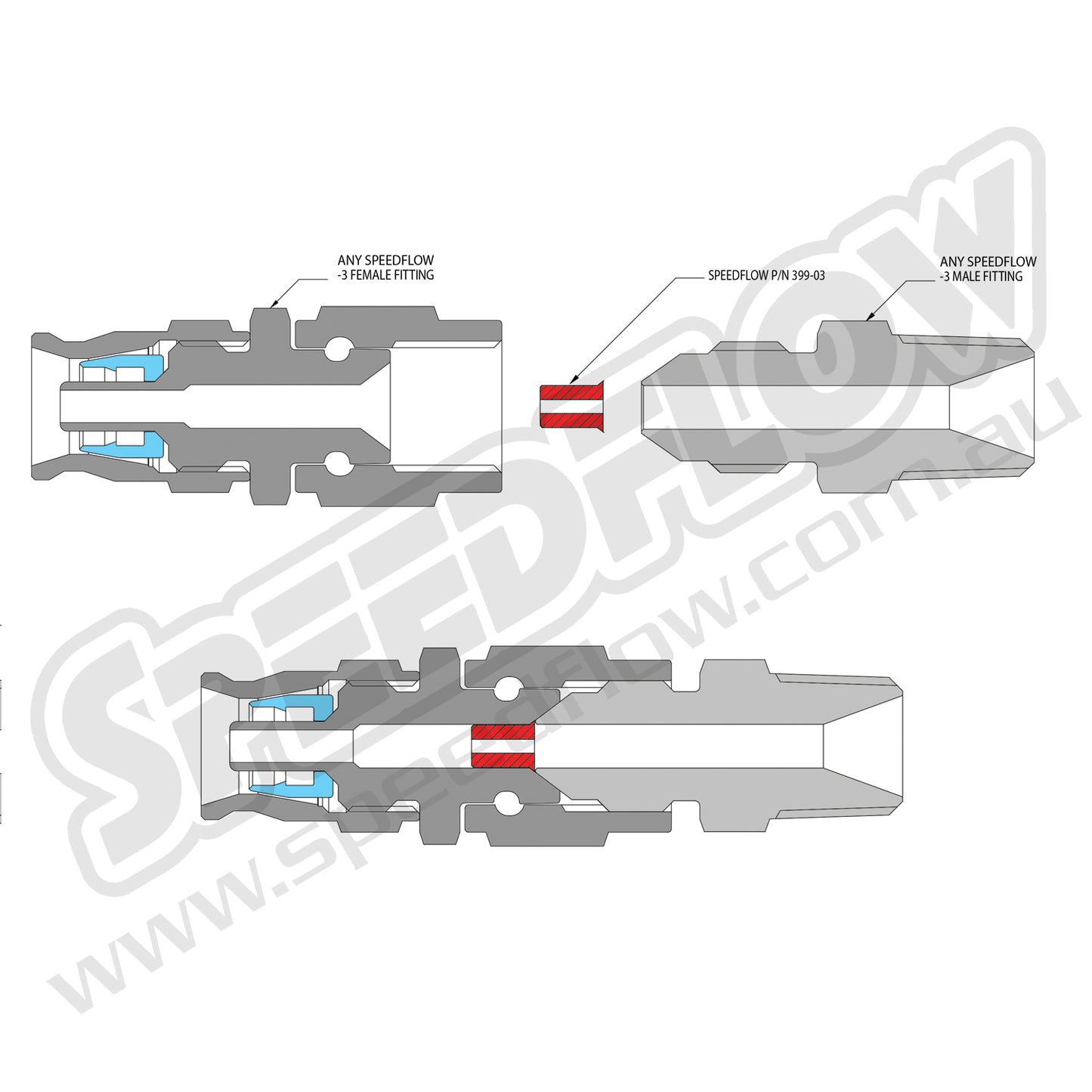 Speedflow Hose end 1mm Restrictor