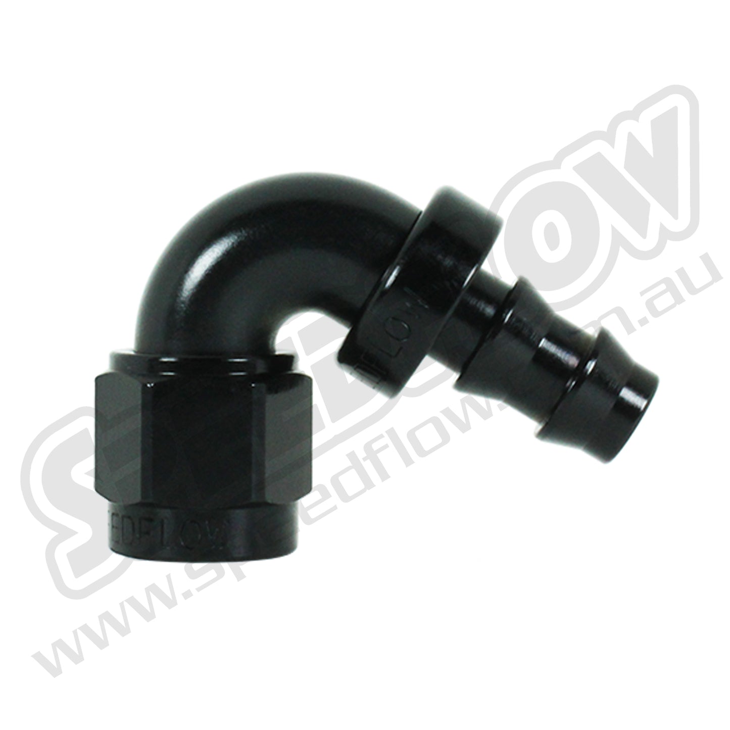 Speedflow Pushlock Hose Ends, 400 Series. To suit Rubber hose. 120 Degrees