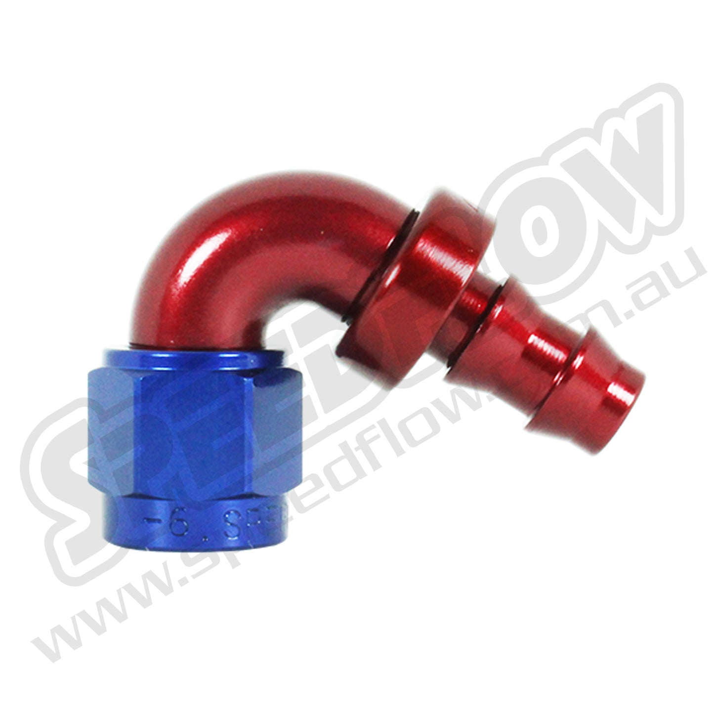 Speedflow Pushlock Hose Ends, 400 Series. To suit Rubber hose. 120 Degrees