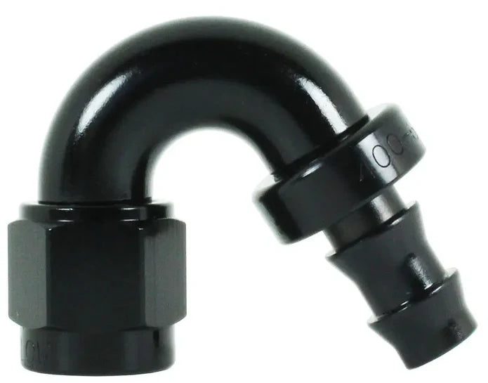 Speedflow Pushlock Hose Ends, 400 Series. To suit Rubber hose. 150 Degrees