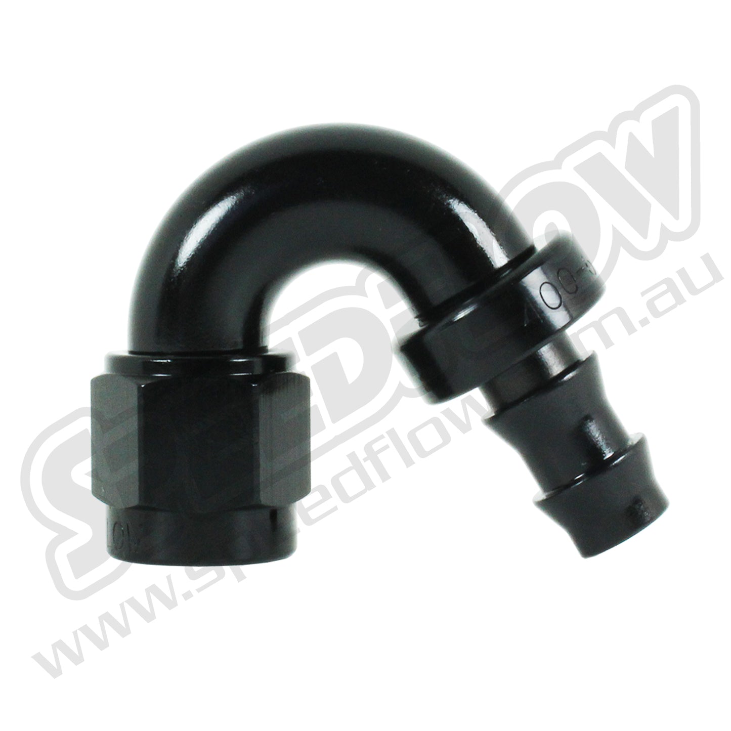 Speedflow Pushlock Hose Ends, 400 Series. To suit Rubber hose. 150 Degrees