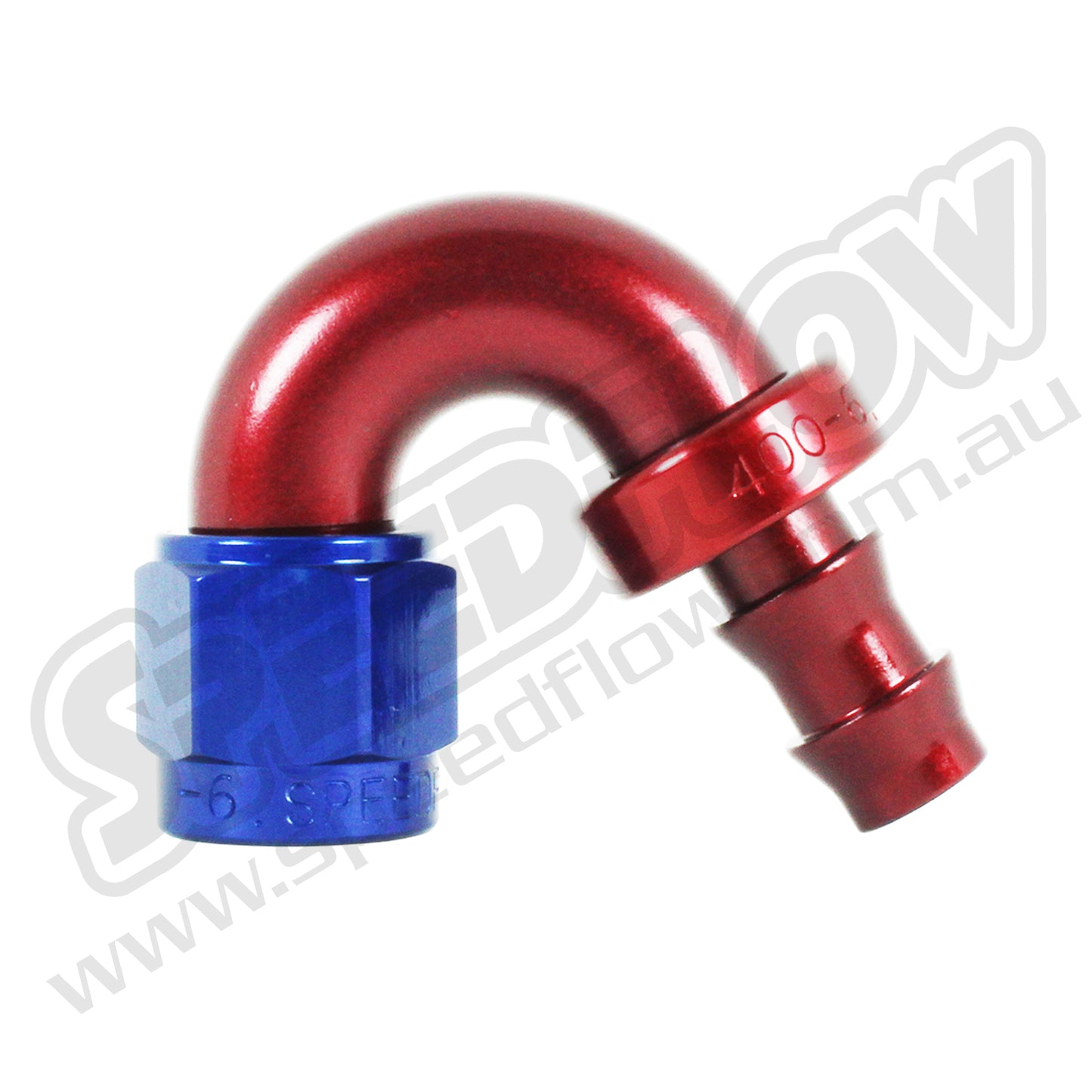 Speedflow Pushlock Hose Ends, 400 Series. To suit Rubber hose. 150 Degrees