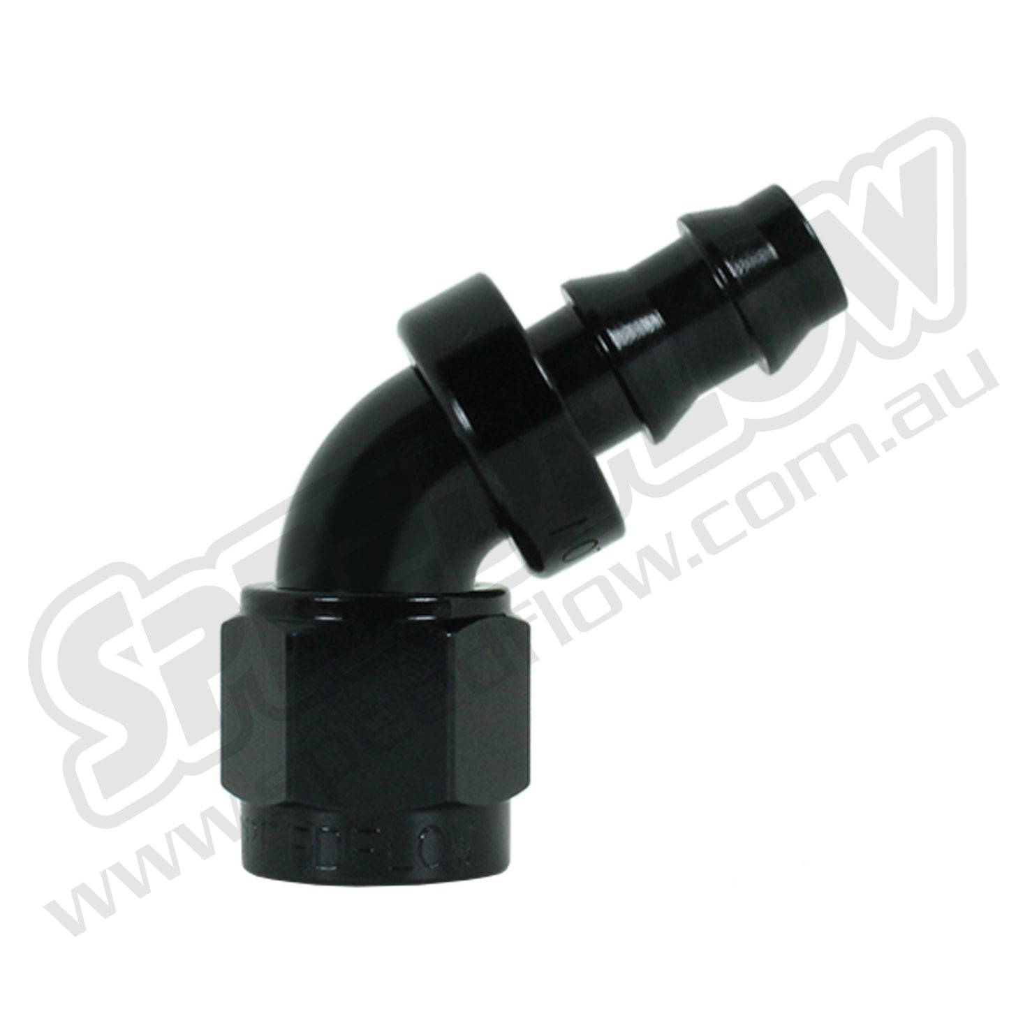 Speedflow Pushlock Hose Ends, 400 Series. To suit Rubber hose. 60 Degrees