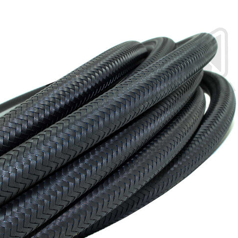 Speedflow Aircon Hose, Stainless Braid anodised Black 