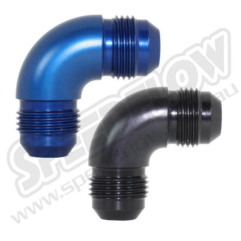 Speedflow 90 Degree Male Flare Union in Black and Blue