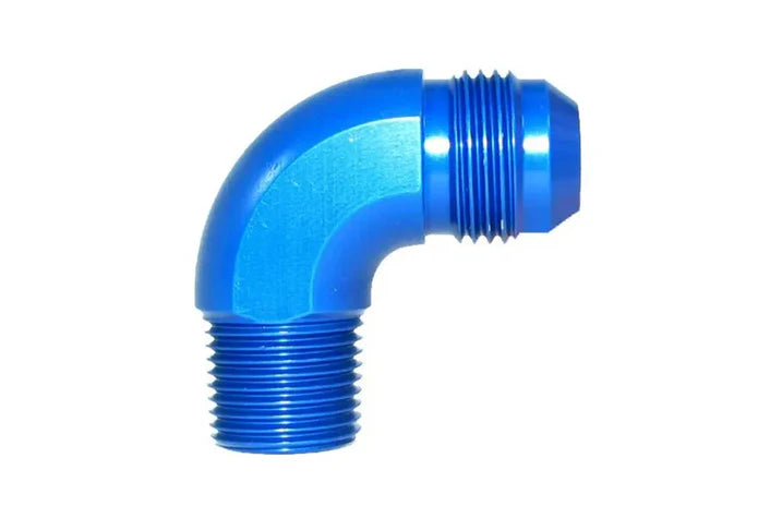 Speedflow 90 Degree AN Male to NPT Adapters in Blue