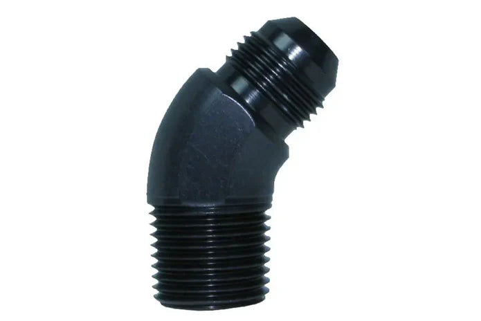 Speedflow 45 Degree AN Male to NPT Adapters in Black