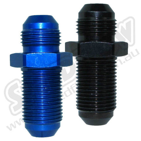 Speedflow Straight Bulkhead fittings in Black and Blue