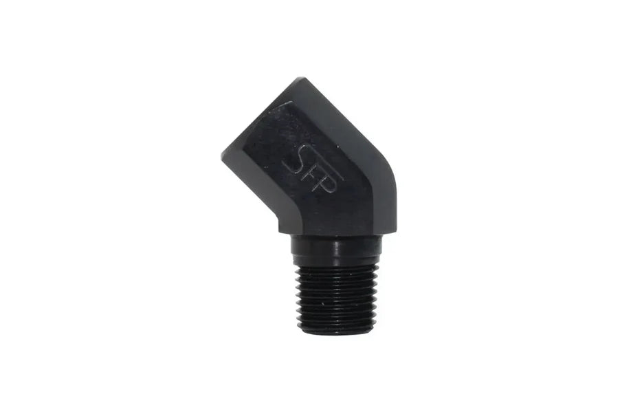 Speedflow 45 Degrees degrees NPT MALE - FEMALE in Black