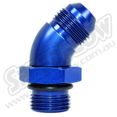 Speedflow 45 Degree Male Port Adapter in Blue